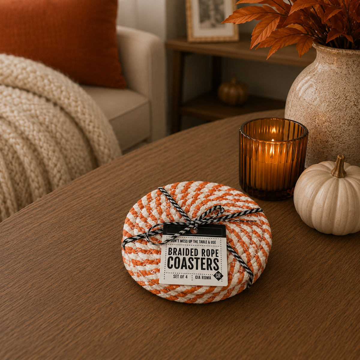Fall Fabric Coasters - Lucky Girl Gifts