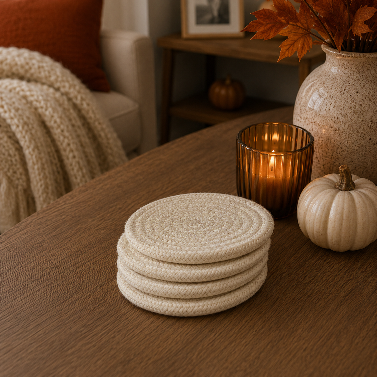 Fall Fabric Coasters - Lucky Girl Gifts