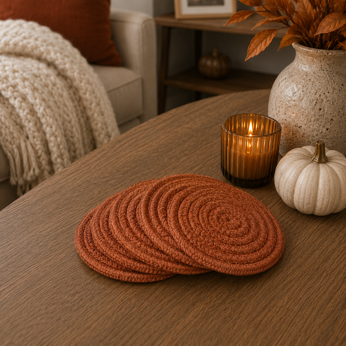 Fall Fabric Coasters - Lucky Girl Gifts