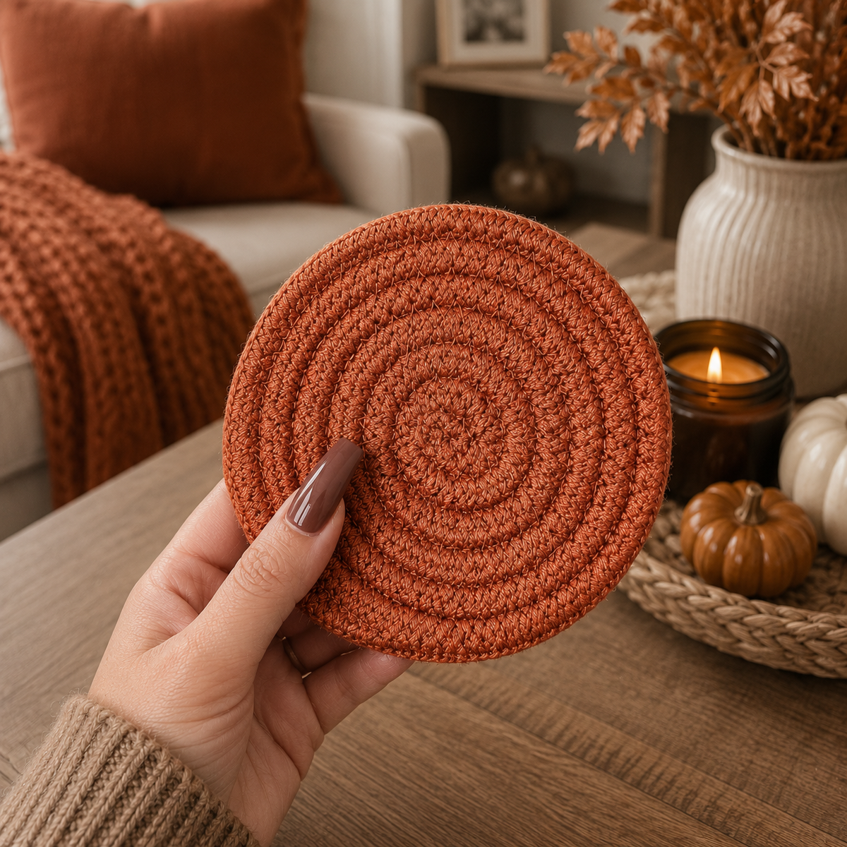 Fall Fabric Coasters - Lucky Girl Gifts