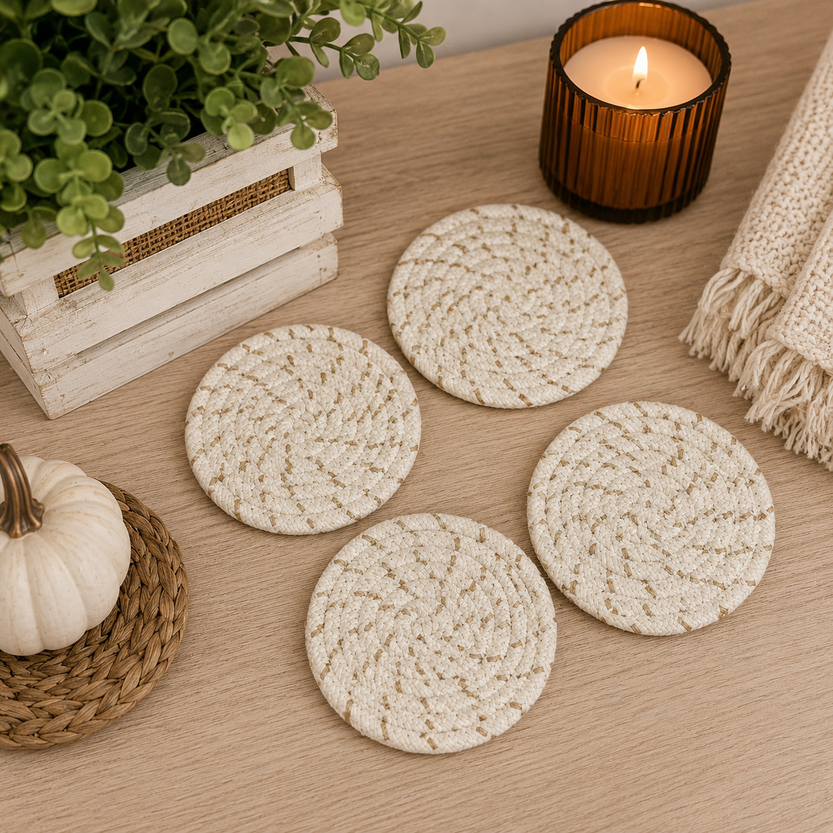 Fall Fabric Coasters - Lucky Girl Gifts