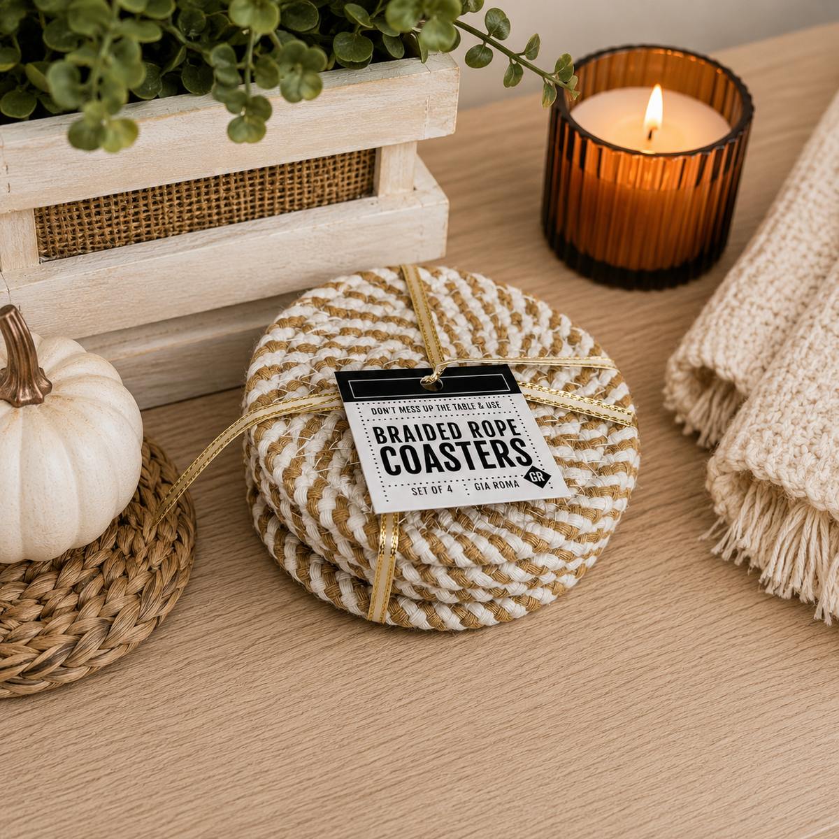 Fall Fabric Coasters - Lucky Girl Gifts