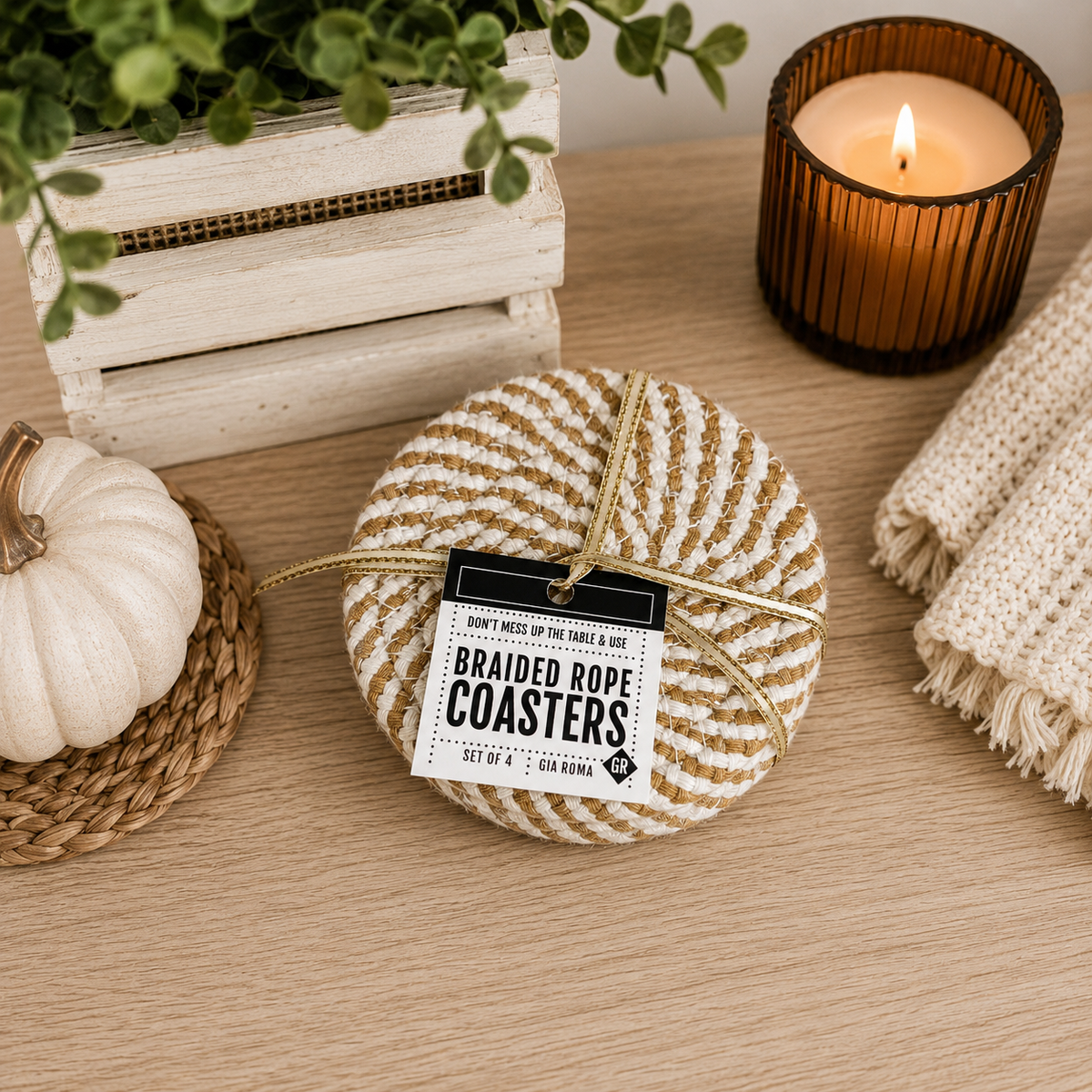 Fall Fabric Coasters - Lucky Girl Gifts