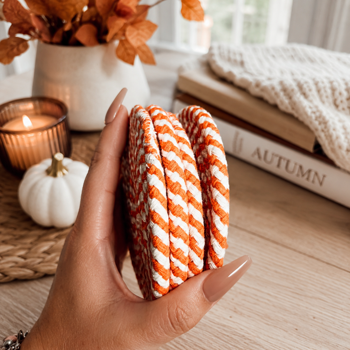 Fall Fabric Coasters - Lucky Girl Gifts