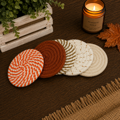 Fall Fabric Coasters - Lucky Girl Gifts
