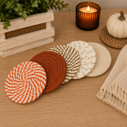 Fall Fabric Coasters - Lucky Girl Gifts
