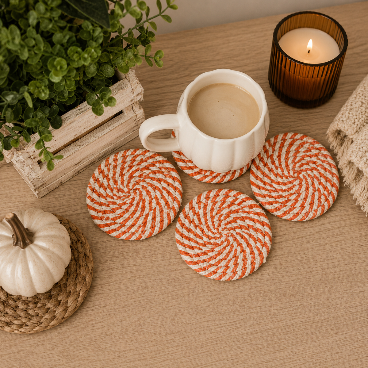 Fall Fabric Coasters - Lucky Girl Gifts