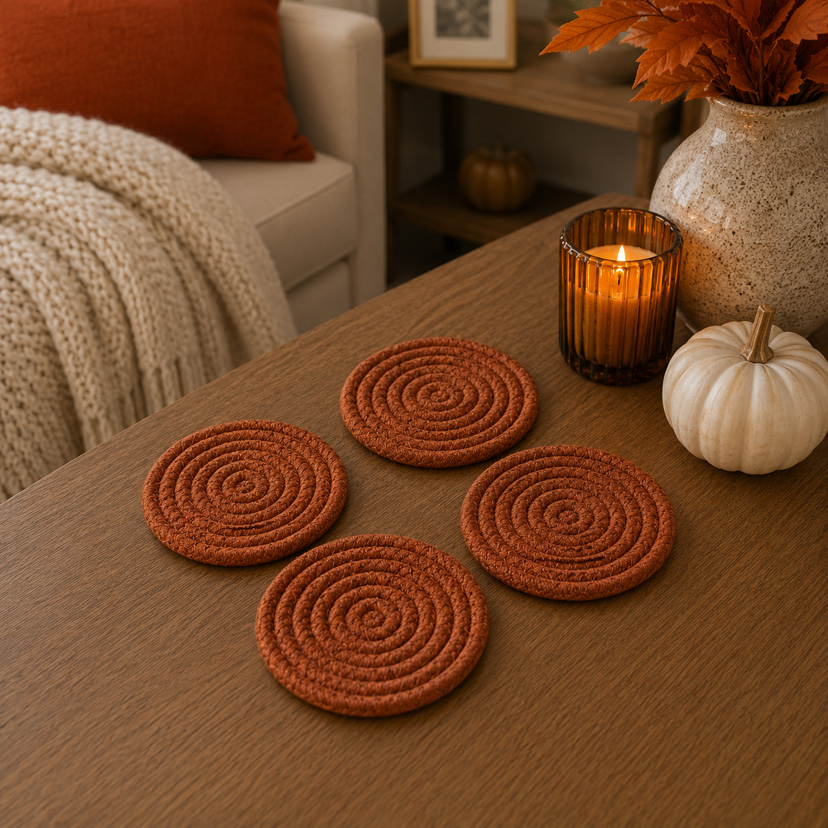 Fall Fabric Coasters - Lucky Girl Gifts