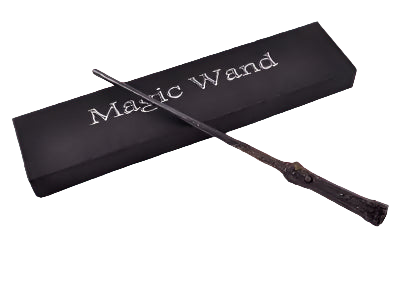 Magic wand with decorative handle on a white background