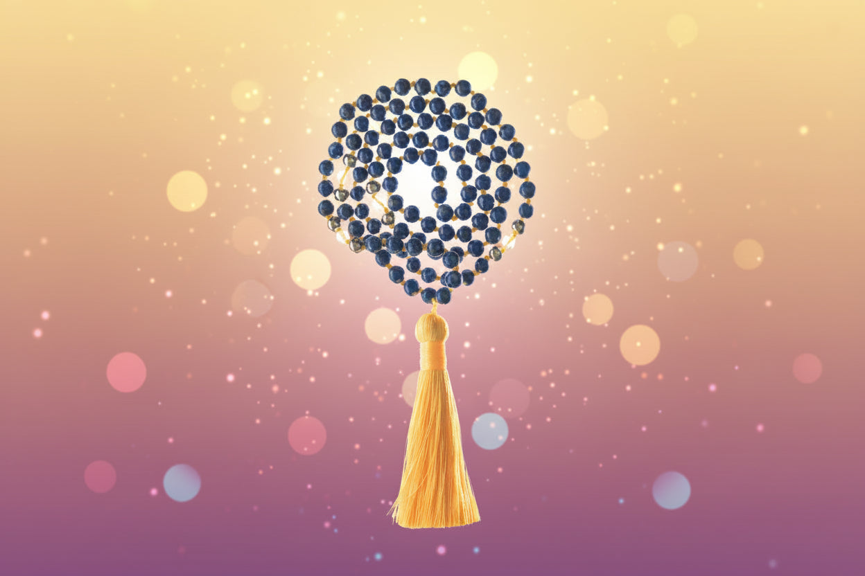 Lapis Lazuli and Citrine Manifestation Mala-1