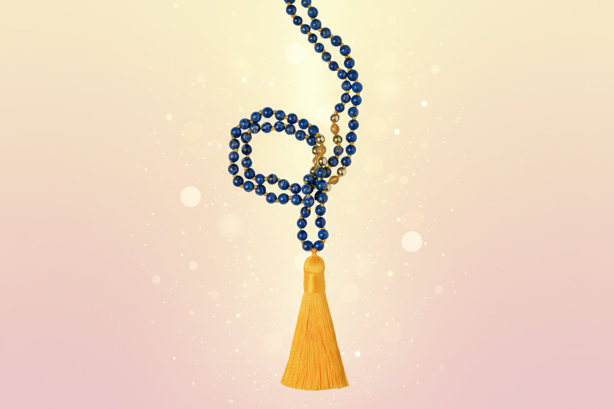 Lapis Lazuli and Citrine Manifestation Mala-0