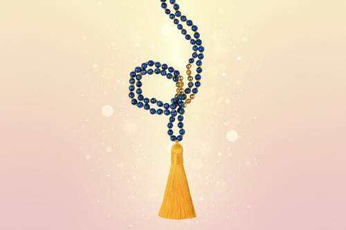 Lapis Lazuli and Citrine Manifestation Mala-0