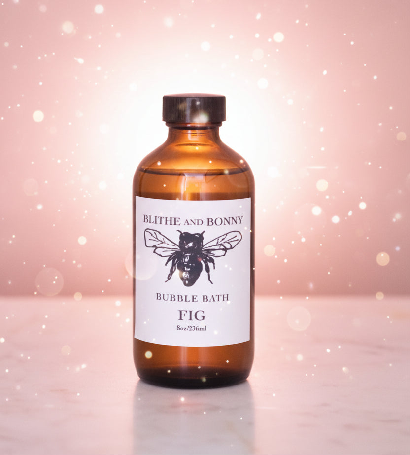 Brown bottle with a label on a beige background