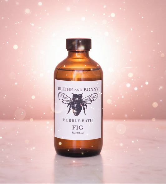 Brown bottle with a label on a beige background