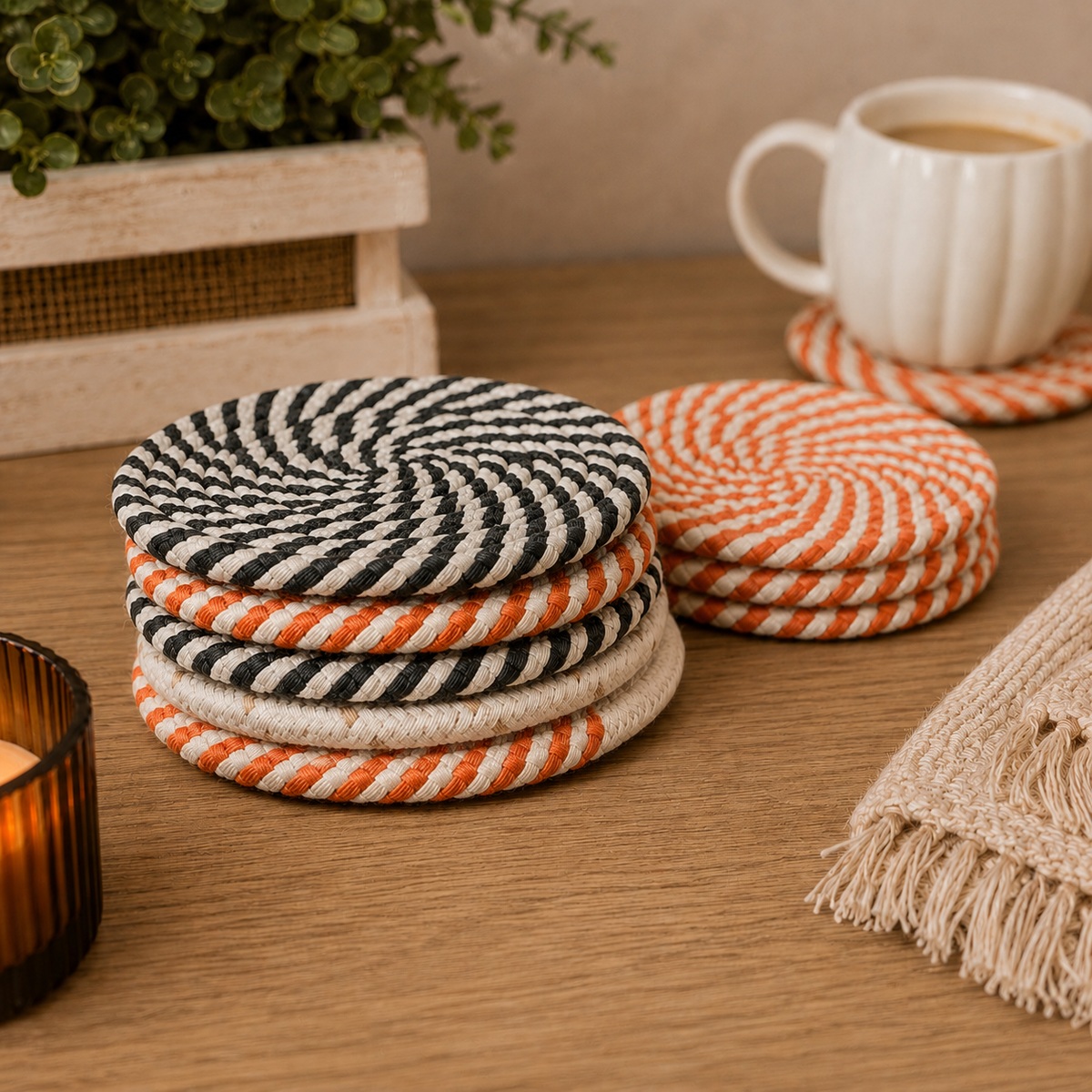 Fall Fabric Coasters - Lucky Girl Gifts