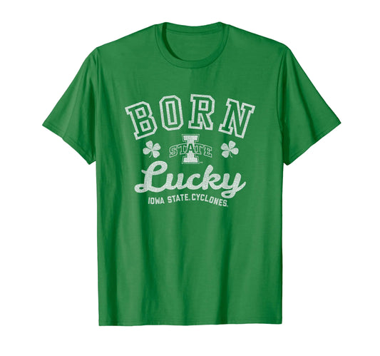 Iowa State Cyclones Green Born Lucky Vintage St. Patricks T-Shirt