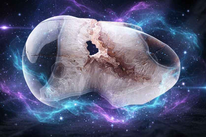 Crystal Skull Large Hollowed Agate Amethyst