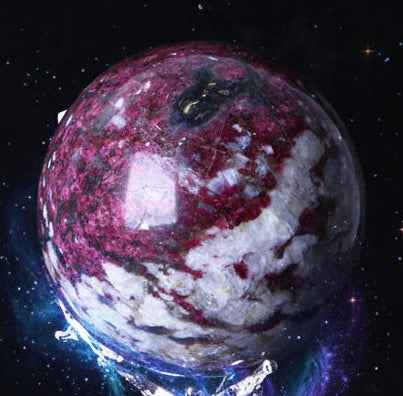 Red Tourmaline Sphere Crystal Ball