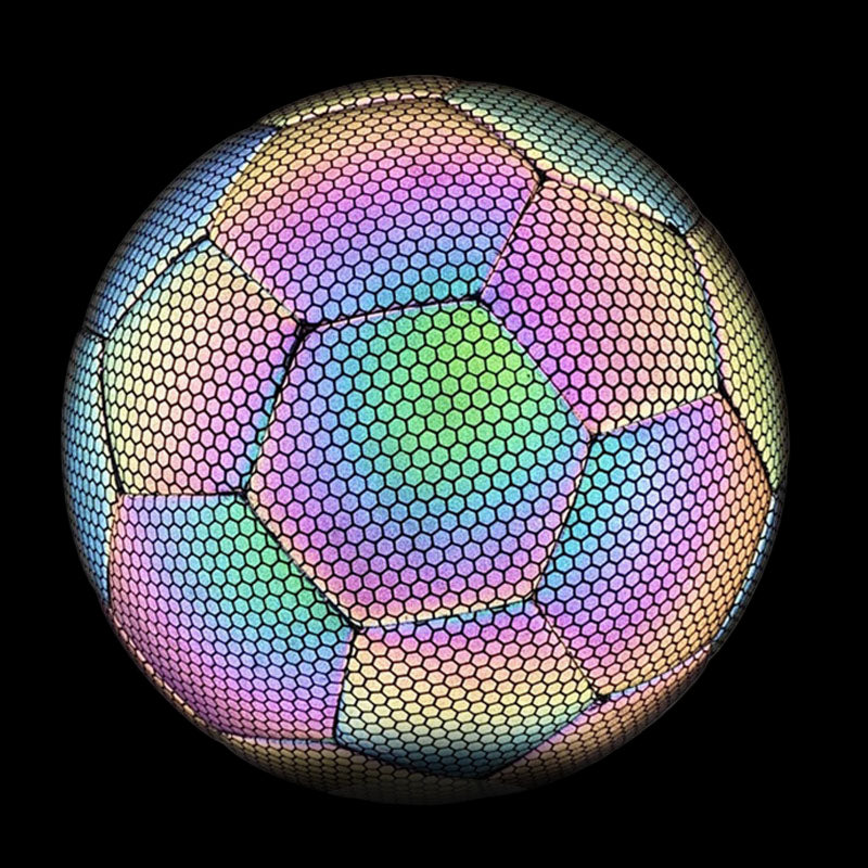 Colorful soccer ball with a honeycomb pattern on a white background, featuring the Crossway logo.
