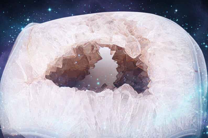 Crystal Skull Large Hollowed Agate Amethyst