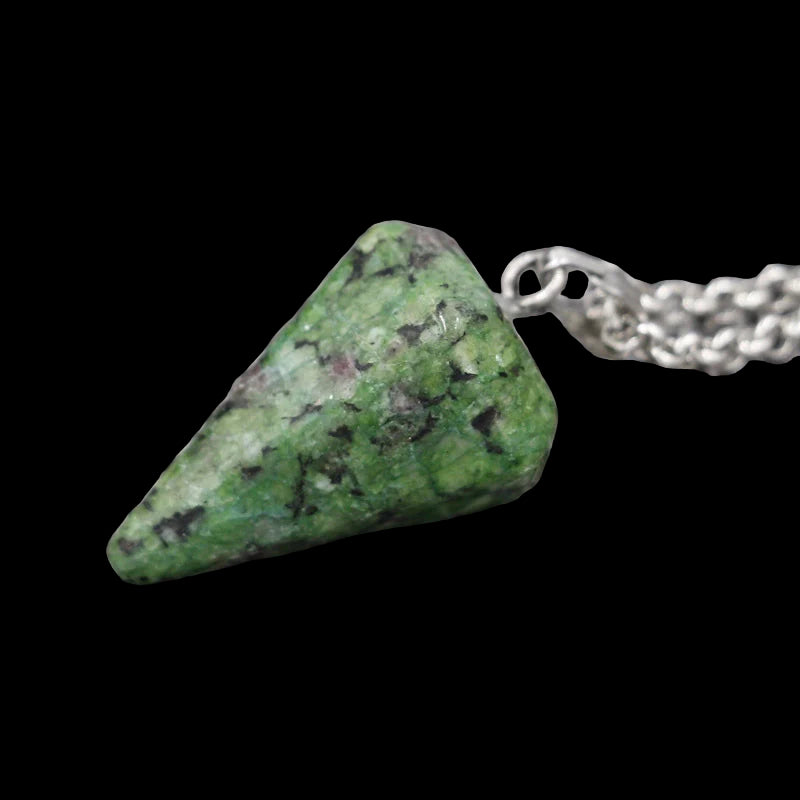 Natural Stone Pendant Hexagona Cone Pendulum Faceted Crystal Tarot Reading