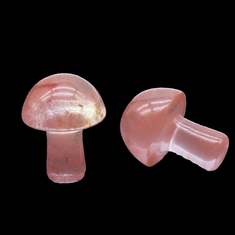 Pair of pink earbud covers on a white background