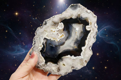 Ocean Jasper Geode Slice | Raw Druzy for Healing, Meditation & Dreamwork - Lucky Girl Gifts