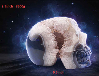 Crystal Skull Large Hollowed Agate Amethyst