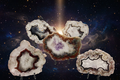 Ocean Jasper Geode Slice | Raw Druzy for Healing, Meditation & Dreamwork - Lucky Girl Gifts