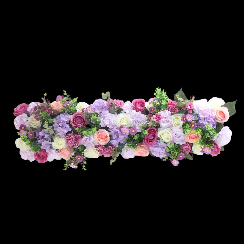 Floral arrangement spelling out 'LOVE' on a white background