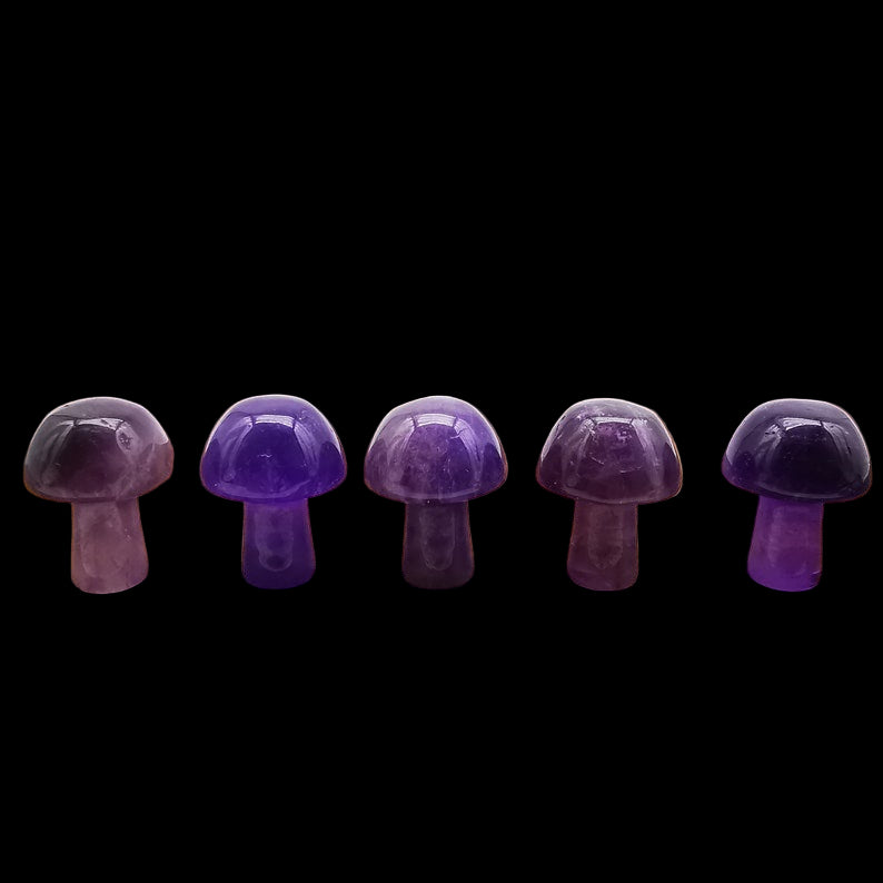 High Quality Natural 2 cm Mini Carved Mushroom Crystals Healing Stones