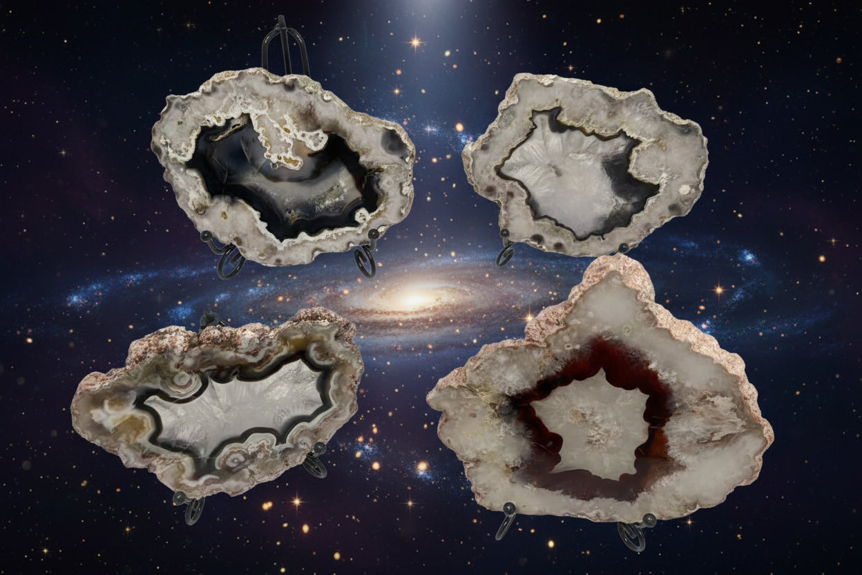 Ocean Jasper Geode Slice | Raw Druzy for Healing, Meditation & Dreamwork - Lucky Girl Gifts