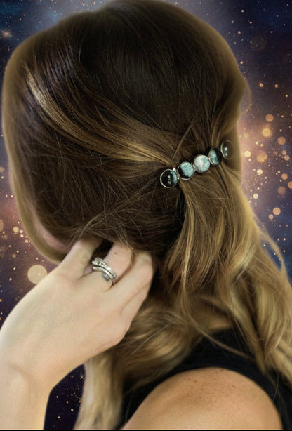 Hair Clip Barrette - Moon Phases Hair Clip for Chic Style - Lucky Girl Gifts