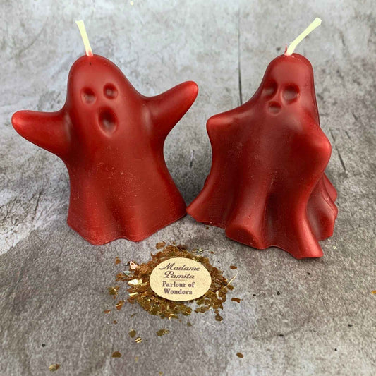 Beeswax Wishing Ghosts Spell Candle Set - Spirit Guide & Ancestor Magic - Lucky Girl Gifts