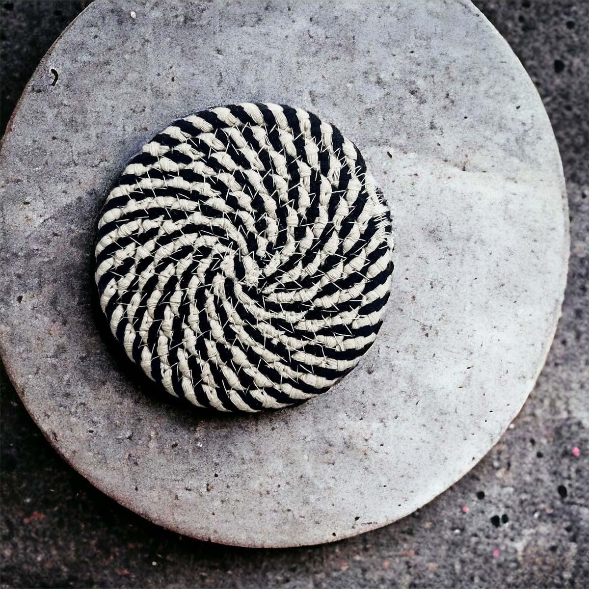 Black Braided 4pk Braided Rope Coasters - Lucky Girl Gifts