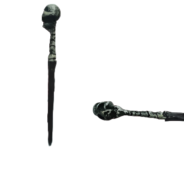 Fantasy staff with detailed design on a white background