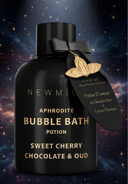 Aphrodite Bubble Bath with Cherry, Chocolate & Oud for Ultimate Self-Care and Moisturizing Relaxation - Lucky Girl Gifts