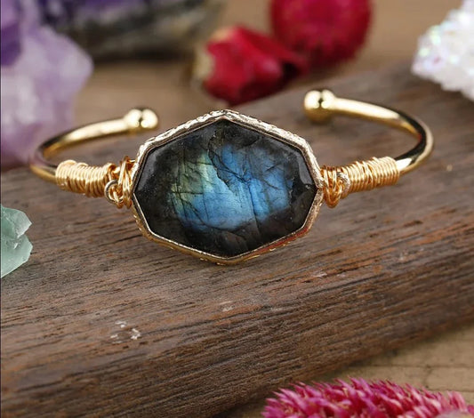 Labradorite Bangle Bracelet - Lucky Girl Gifts