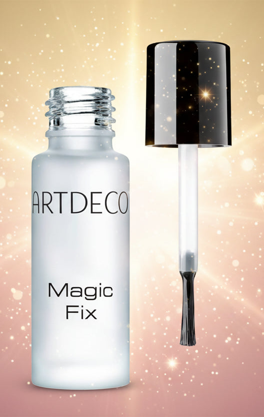 Artdeco Magic Fix cosmetic bottle with applicator on a white background