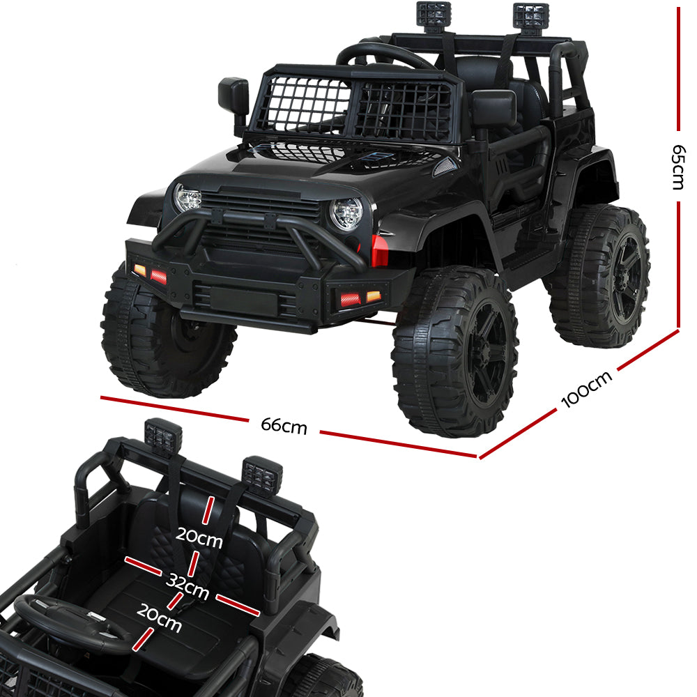 Kids Ride On Car Electric 12V Car Toys Jeep Battery Remote Control Black