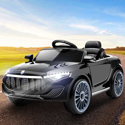 Kids Ride On Car Electric Toys 12V Battery Remote Control Black MP3 LED