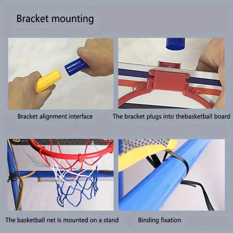 Arcade Basketball Game Set - Indoor/Outdoor Dual Play With Pump & Basketballs