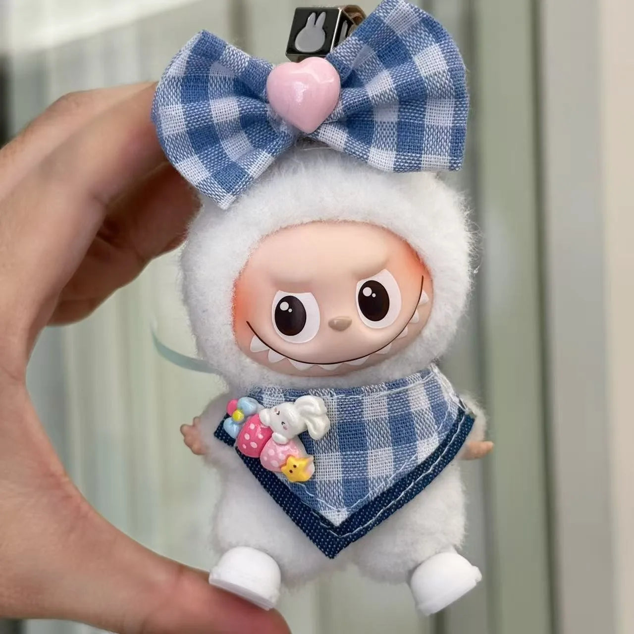 Mini Labubu Dress Pants Set for 10.5cm Labubu V4 the Monsters Pin Doll Clothes