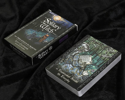 Solitary Witch tarot card deck packaging on a white background