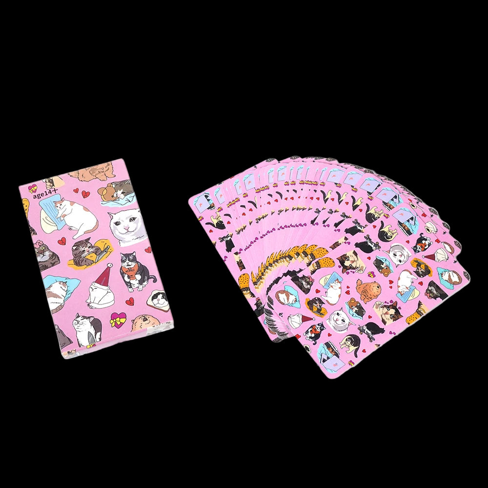 Pink notebook with cartoon character design on a white background