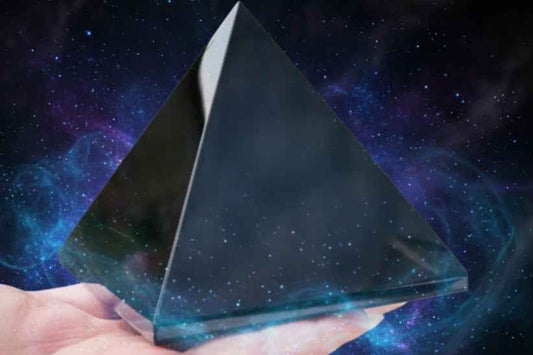 Natural Obsidian Pyramid Crystal Point