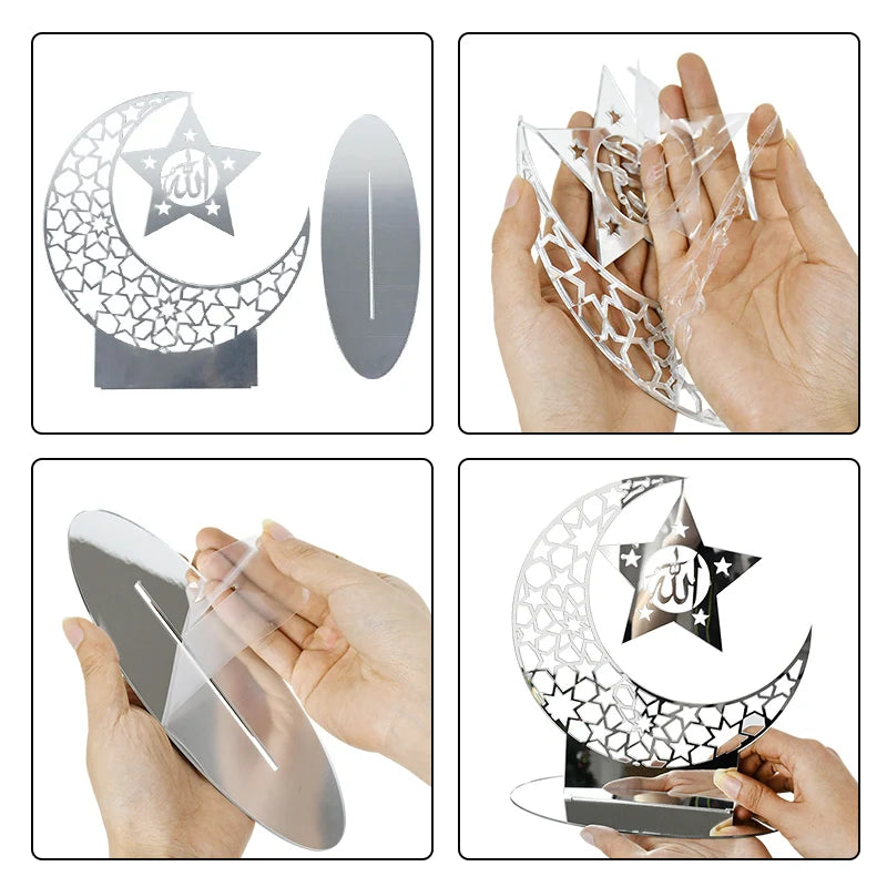 Ramadan Moon Table Eid Mubarak Kareem Eid Gift Islamic Muslim Party Supplies