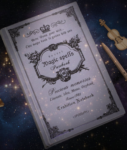 Mystical Journal Notebooks with Retro Magic Spells Cover - Lucky Girl Gifts