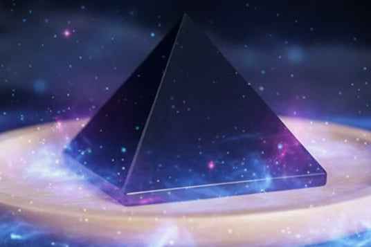 Natural Obsidian Pyramid Crystal Point