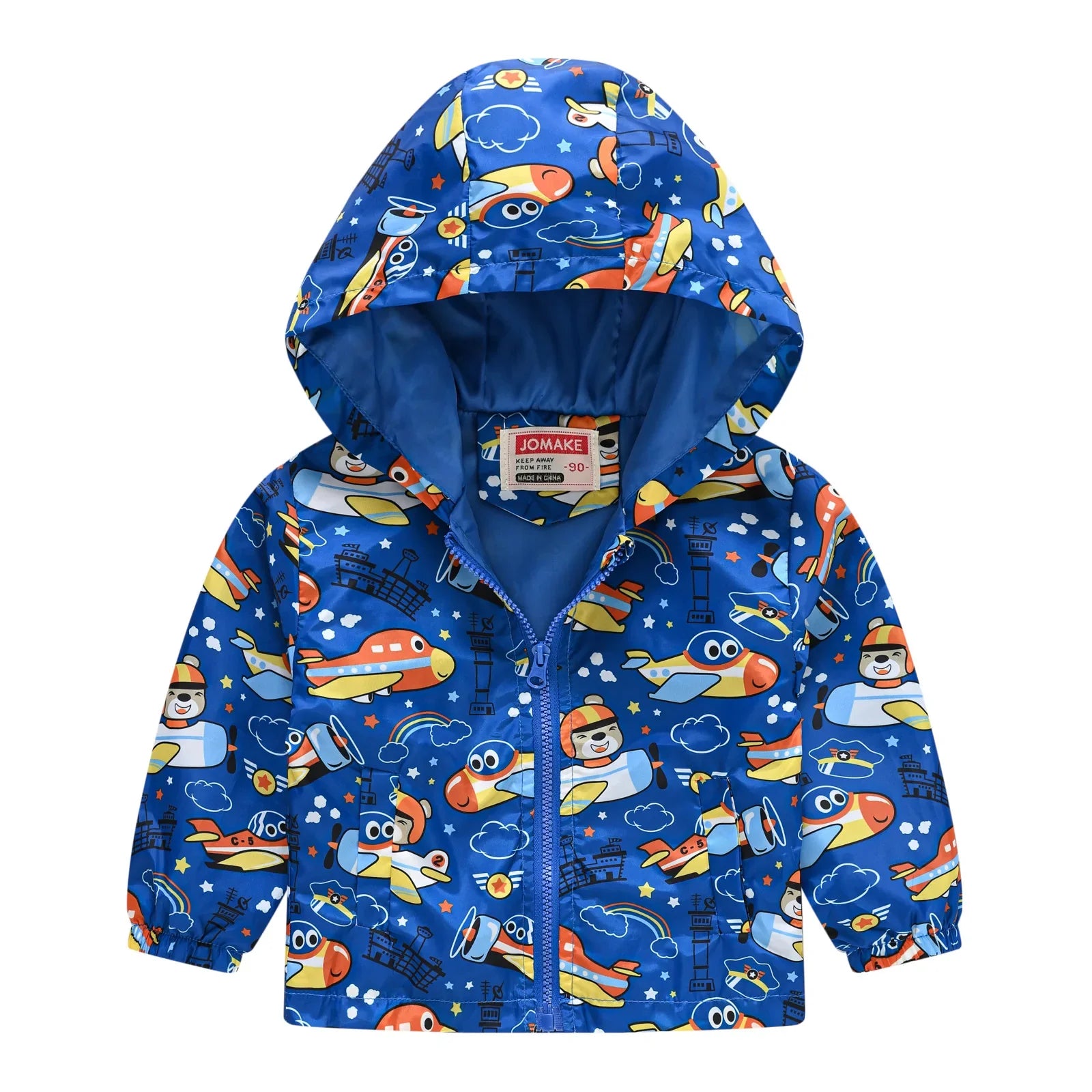 Windbreaker Jacket with Hood and Zip for Children Multivariant-3